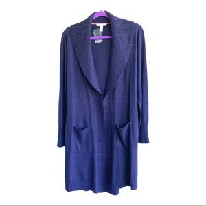Isaac Mizrahi Live navy sweater / coat. Size small